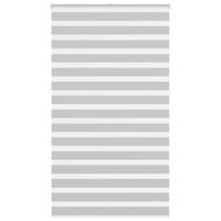 VidaXL Zebra rolgordijn 130x230 cm stofbreedte 125,9 cm lichtgrijs - thumbnail