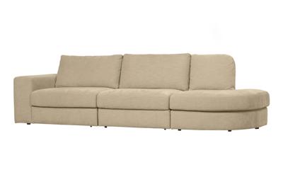 vtwonen 2,5-zits Bank 'Family' Ronding Rechts, Woven, kleur Zand