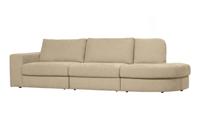 vtwonen 2,5-zits Bank 'Family' Ronding Rechts, Woven, kleur Zand - thumbnail