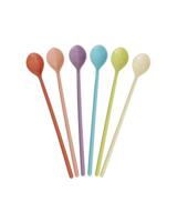 Set van 6 melk lepels in melamine GLORY DAYS COLORS RICE meerkleurig - thumbnail