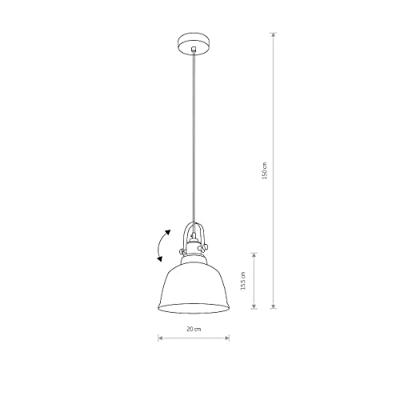 Lyora Ø 20cm hanglampAmalfi met glas - 9153