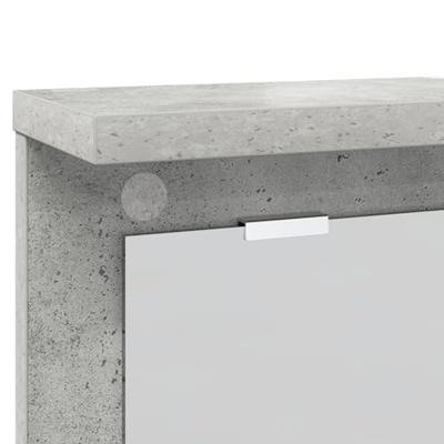 Wandgemonteerde kapstok Betongrijs 85 x 10 x 45 cm Bewerkt hout