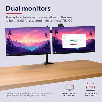Trust Mara 32 Inch Monitor- en Laptopstandaard Zwart
