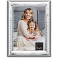 Haes Deco Verzilverde Fotolijst Bologna voor een foto van 9x13 cm - Fraai Verzilverd met luxe Houten achterzijde en standaard om neer te zetten - thumbnail