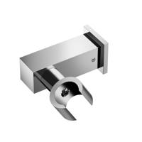 Douchekophouder Hotbath Mate Vierkant Verstelbaar Glans Chroom - thumbnail