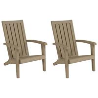 Tuinstoelen Adirondack 2 st polypropeen lichtbruin - thumbnail
