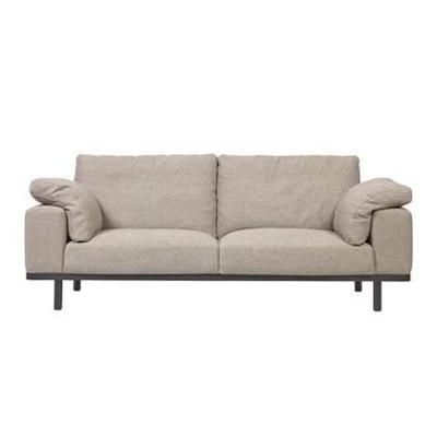 Kave Home 3-zits Bank 'Noa' met kussens, kleur Beige / Zwart