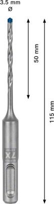 Bosch Accessories EXPERT SDS plus-7X 2608900055 Hamerboor 1 stuks 3.5 mm Gezamenlijke lengte 115 mm SDS-Plus 1 stuk(s)