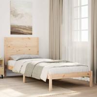 Bedframe extra lang zonder matras massief hout 90x210 cm - thumbnail