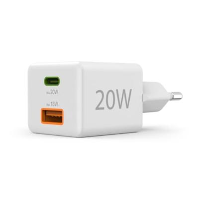 Hama USB-oplader 20.00 W 1x USB-C, 1x USB-A USB PD, QC 3.0 Wit Binnen Snellader