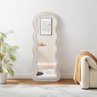 Artistiq Organische Spiegel 'Loria' Imitatiebont 170 x 70cm, kleur beige - thumbnail