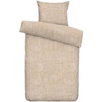 Dekbedovertrek Oregon - zand - 140x200/220 cm - Leen Bakker - thumbnail