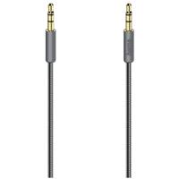 Hama Audiokabel Elite, 3,5-mm-jack-stereo - stereo, metaal, verguld, 0,75 m Mini jack kabel Grijs - thumbnail
