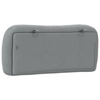 Hoofdbordkussen 80 cm stof lichtgrijs - thumbnail