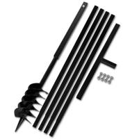 Grondboor met handvat 120 mm en verlengstukken 5 m (staal) - thumbnail
