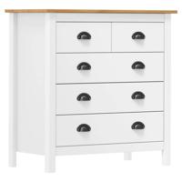 Dressoir Hill 79x40x80 cm massief grenenhout wit - thumbnail