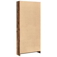 Boekenkast 80x24x176 cm bewerkt hout oud houtkleurig - thumbnail
