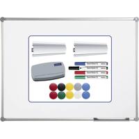 Maul Whiteboard set Maulpro Komplett-Set (b x h) 120 cm x 90 cm Wit Kunststof coating Verticaalformaat, Horizontaalformaat, Incl. opbergbakje, Incl. magneten, - thumbnail