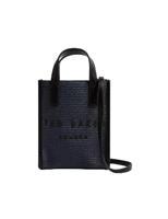 Ted Baker Paulii Faux Raffia Mini Icon Bag-Navy - thumbnail