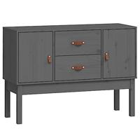 Dressoir 110x40x78 cm massief grenenhout grijs - thumbnail