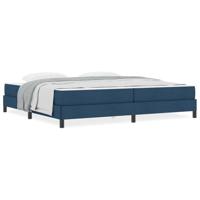 Boxspring bed met matras Blauw 200 x 200 cm Stof - thumbnail