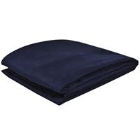 VidaXL Bankhoes microsuede marineblauw 270 x 350 cm - thumbnail