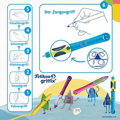 Pelikan Griffix roller, op blister, voor linkshandigen, blauw - groen