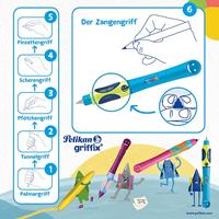 Pelikan Griffix roller, op blister, voor linkshandigen, blauw - groen - thumbnail