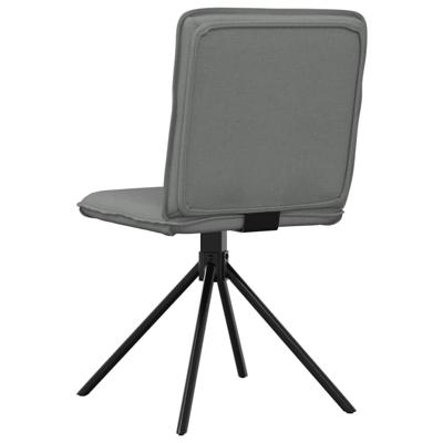 Eetkamerstoelen 4 st stof donkergrijs