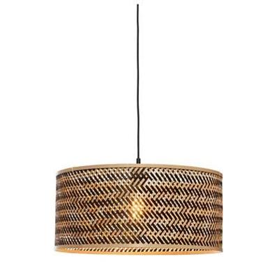 GOOD&MOJO Hanglamp 'Java' Bamboe, 50cm, kleur Naturel/Zwart