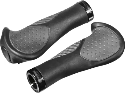 Ergotec handvatset frisco 2 140/140mm siliconen zwart/gr