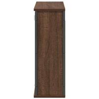Badkamerwandkast met spiegel 60x21x60 cm bruin eiken - thumbnail