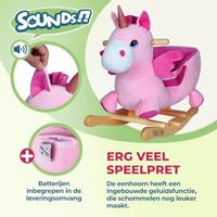Schommeldier Eenhoorn met veiligheidsgordel en geluidsfunctie - thumbnail