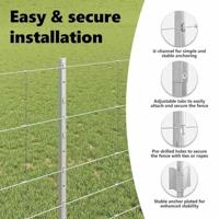 VidaXL Hek met paal zilver 1 x 25 m staal - thumbnail