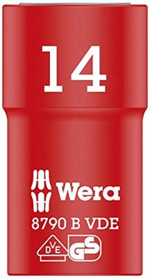 Wera 8790 B Zyklop VDE doppen, geïsoleerd, voorzien van 3/8" aandrijving, 14.0 x 46.0 mm - 1 stuk(s) - 05004958001 Wera 8790 B Zyklop VDE doppen, geïsoleerd, voorzien van 3/8" aandrijving, 14.0 x 46.0 mm - 1 stuk(s) - 05004958001