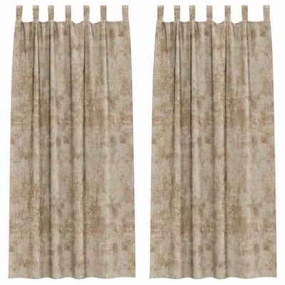 VidaXL Velvet gordijnen 2 pcs champagne 245 x 140 cm fluweel VidaXL Velvet gordijnen 2 pcs champagne 245 x 140 cm fluweel