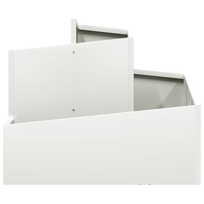 VidaXL Tuin bloempot wit 60 x 60 x 50 cm koudgewalst staal VidaXL Tuin bloempot wit 60 x 60 x 50 cm koudgewalst staal