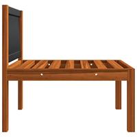 2-delige Loungeset met kussens massief acaciahout crme - thumbnail