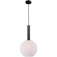 Masterlight Hanglamp Ø 30cmBella 2 Zwart met mat wit glas - 2980-05-06-30 - thumbnail