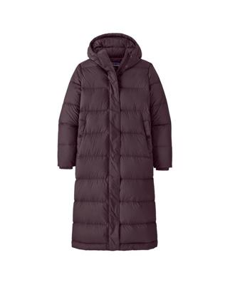 Patagonia Silent Down Long Parka Dames Obsidian Plum S