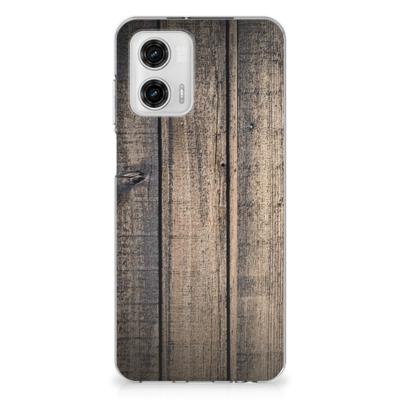 Motorola Moto G73 | Bumper Hoesje | Steigerhout Motorola Moto G73 | Bumper Hoesje | Steigerhout