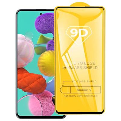 Voor Galaxy A51 9D volledige lijm volledig scherm gehard glas film