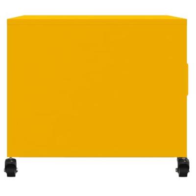 Salontafel 68x50x43,5 cm staal mosterdgeel