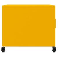Salontafel 68x50x43,5 cm staal mosterdgeel - thumbnail