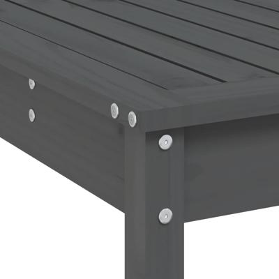 7-delige Tuinbarset massief grenenhout grijs - thumbnail