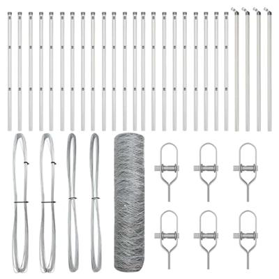 VidaXL Afrasteringspaal zilver 50 x 0,6 m (36 mm gaas) staal