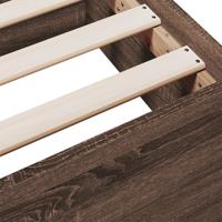 Bedframe met lades bewerkt hout bruin eikenkleur 120x200 cm - thumbnail