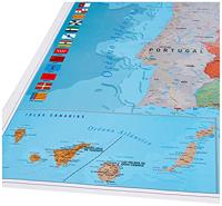 Poster Map Spain Physical Political 91,5x61cm - thumbnail