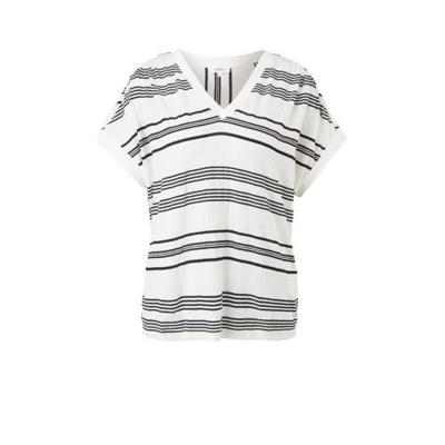 s.Oliver gestreepte top ecru/zwart s.Oliver gestreepte top ecru/zwart