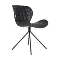 Zuiver Eetkamerstoel 'OMG' PU, kleur Zwart - thumbnail